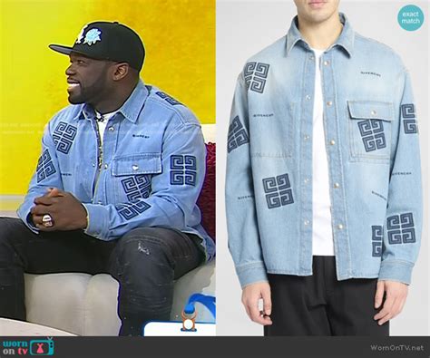 50 cent givenchy shirt|50 Cent’s embroidered denim jacket on Today.